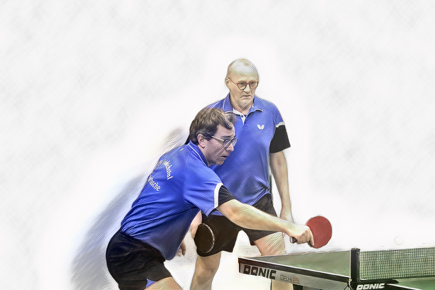 Spielszene: TTV Friedrichstal am Tisch